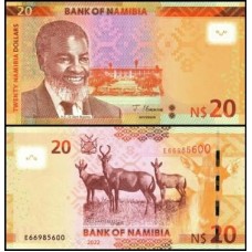 Namíbia P-17c Fe 20 Namibia Dollars 2022