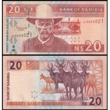 Namíbia P-6b Fe 20 Namibia Dollars ND (2002) Hendrik Witbooi 