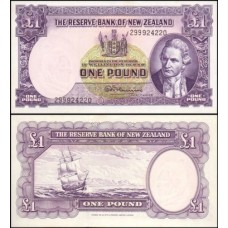 New Zealand Nova Zelândia P-159d S/Fe 1 Pound ND (1967)