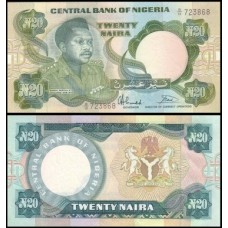 Nigéria P-26b Fe 20 Naira 1984 Gal. Murtala Mohammed