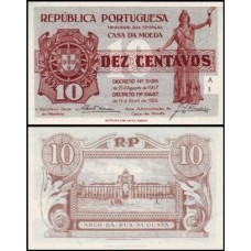 Portugal P-101 S/Fe 10 Centavos 1925