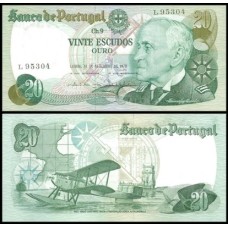 Portugal P-176a.1 Fe 20 Escudos 1978 Gago Coutinho