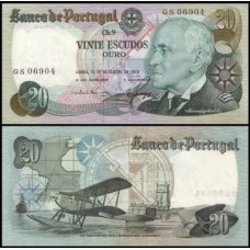 Portugal P-176a.2 Fe 20 Escudos 1978 Gago Coutinho