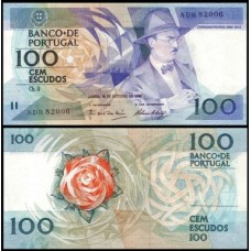 Portugal P-179a.1 Fe 100 Escudos 1986 Fernando Pessoa 