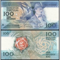 Portugal P-179d.3 Fe 100 Escudos 1987 Fernando Pessoa