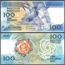 Portugal P-179d.7 Fe 100 Escudos 1987 Fernando Pessoa