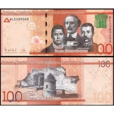 República Dominicana P-190g Fe 100 Pesos Dominicanos 2021