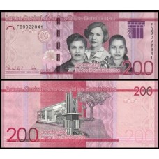 República Dominicana P-191f Fe 200 Pesos Dominicanos 2021