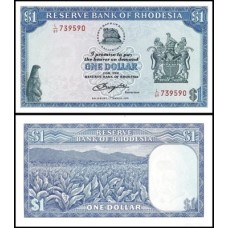 Rhodesia Rodésia P-34a Fe 1 Dollar 1976