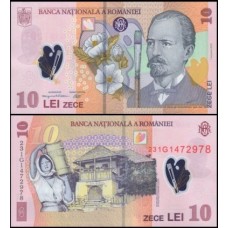 Romania Romênia P-119l Fe 10 Lei 2023 Polímero Nicolae Grigorescu