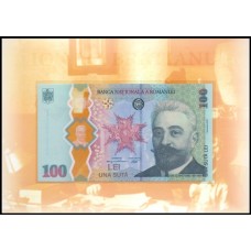 Romania Romênia P-125a Fe 100 Lei 2019  Ionel Brătianu Polímero Comemorativa C/Folder