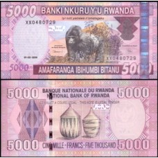 Rwanda Ruanda P-37r Fe 5.000 Francs 2009 Reposição