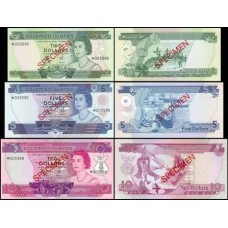 Solomon Islands Ilhas Salomão P-Cs1 Fe 2, 5, 10 Dollars 1979 Spécimen Rainha ♛