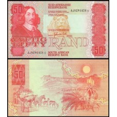 South Africa África do Sul P-122a Fe 50 Rand 1984 Jan van Riebeeck 