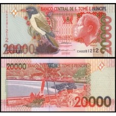 Saint Thomas & Prince São Tomé e Príncipe P-67a Fe 20.000 Dobras 1996