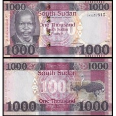 Sudan South Sudão do Sul P-21a Fe 1.000 Pounds 2024 John Garang