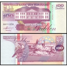 Suriname P-139a Fe 100 Gulden 1991
