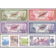Tonga P-Cs1 Set Completo Fe 1 2 5 10 Pa'anga 1978 Specimen