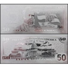 Usa Estados Unidos US-40 Fe 50 Dollars Folheada a Prata Fantasia