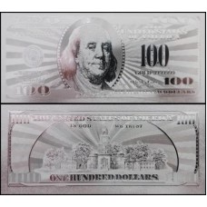 Usa Estados Unidos US-41 Fe 100 Dollars Folheada a Prata Fantasia