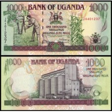 Uganda P-36d Fe 1.000 Shillings 1998