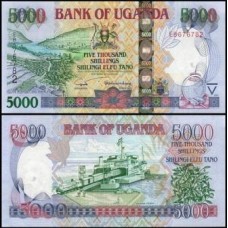 Uganda P-44a Fe 5.000 Shillings 2004