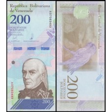 Venezuela P-107a Fe 200 Bolívares Soberano 2018