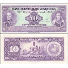Venezuela P-51g Fe 10 Bolívares 1979