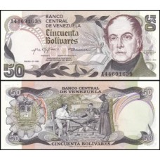Venezuela P-58a Fe 50 Bolívares 1981 Andrés Bello