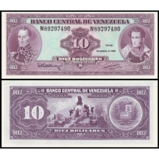 Venezuela P-61c Fe 10 Bolívares 1992