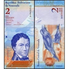 Venezuela P-88a Fe 2 Bolívares Fuerte 2007