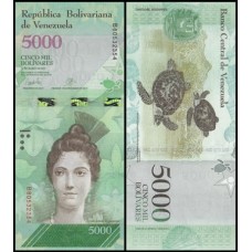 Venezuela P-97b Fe 5.000 Bolívares Fuerte 2017