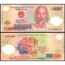 Viet Nam Vietnã P-123k Fe 200.000 Dông 2021 Ho Chi Minh Polímero