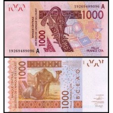 W A S Costa do Marfim P-115As Fe 1.000 Francs 2019