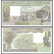 W A S Mali P-405Da Fe 500 Francs 1988