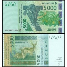 W A S Mali P-417Dm Fe 5.000 Francs 2013