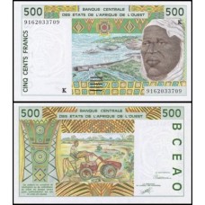 W A S Senegal P-710Ka Fe 500 Francs 1991