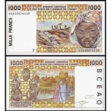 W A S Togo P-811Tk Fe 1.000 Francs 2001