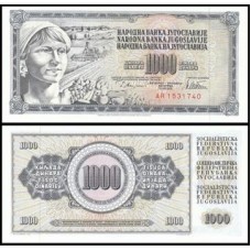 Yugoslavia Iugoslávia P-92b Fe 1.000 Dinara 1978