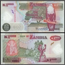 Zâmbia P-44e Fe 1.000 Kwacha 2006 Polímero