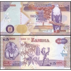 Zâmbia P-45b Fe 5.000 Kwacha 2005