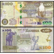 Zâmbia P-61e Fe 100 Kwacha 2022