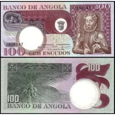 Angola P-106 Fe 100 Escudos 1973 Camões