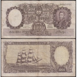 Argentina P-274c.1 Mbc 1.000 Pesos ND (1960)