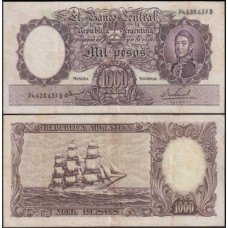 Argentina P-279b Mbc 1.000 Pesos ND (1967) San Martín