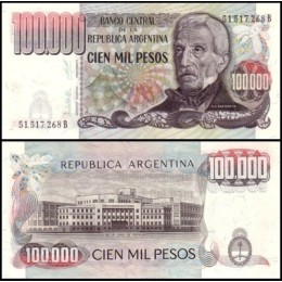 Argentina P-308b Fe 100.000 Pesos ND (1980) San Martín