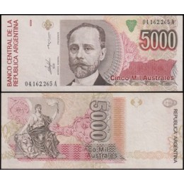 Argentina P-330a Sob 5.000 Australes ND (1989)