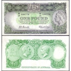 Austrália P-34a Mbc/S 1 Pound ND (1961) Rainha ♛