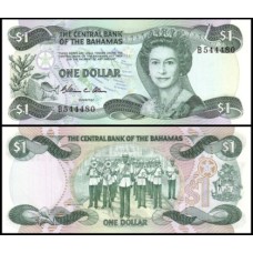 Bahamas P-43a Fe 1 Dollar 1984 Rainha ♛