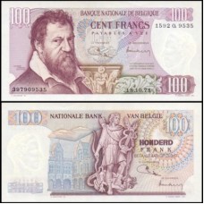 Belgium Bélgica P-134b Fe 100 Francs 1971 Lambert Lombard